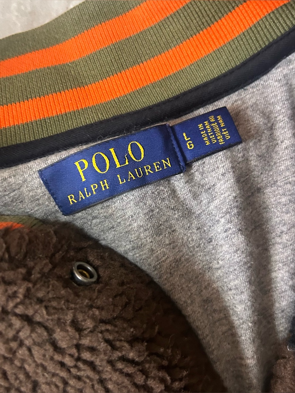 Polo Ralph Lauren patchwork men's jacket size large Sherpa patchwork bomber - Picture 2 of 11